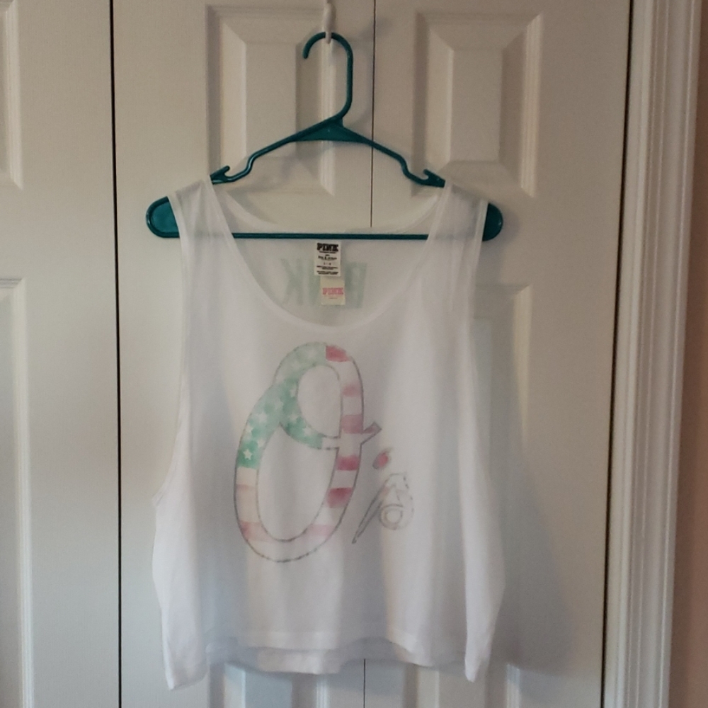 VS Pink Orioles Cropped Tank